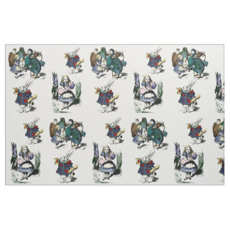 Alice Wonderland Looking Glass White Rabbit MEDIUM ファブリック