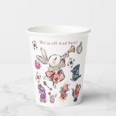 Alice Wonderland Mad Tea Party Birthday Cups 紙コップ (裏面)