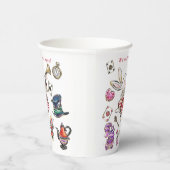 Alice Wonderland Mad Tea Party Birthday Cups 紙コップ (右)