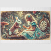 Alice Wonderland Timekeing Tourities Decompage 薄葉紙 (正面)
