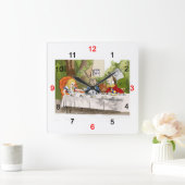 Alice's Adventures in Wonderland スクエア壁時計 (ホーム)