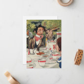 Alice's Adventures in Wonderland Teaパーティーヴィンテージ ノートカード (正面/裏面インサイチュ)