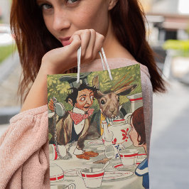 Alice's Adventures in Wonderland Teaパーティーヴィンテージ ミディアムペーパーバッグ