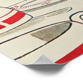 Alice's Adventures in Wonderland Tea Party Vintage ポスター (角)