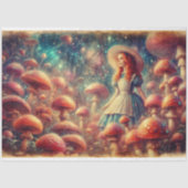 Alice's Mushroom Forest Adventure Decoupage 薄葉紙 (正面)