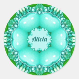 ALICIA ～明るい抽象芸術フラクタルパターン～ ラウンドシール