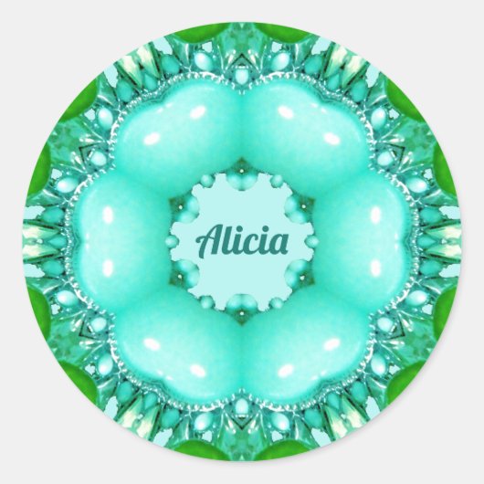 ALICIA ～明るい抽象芸術フラクタルパターン～ ラウンドシール (正面)