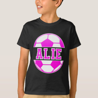 Alie Name Girls Soccer Play Football Sports Fan Ba Tシャツ