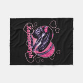 Alien 3 Valentine's Day Loving Xenomorph Heart Rtr フリースブランケット (正面(横))