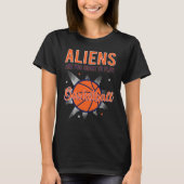 Alien Abduction Area 51 Basketball Pun Tシャツ (正面)