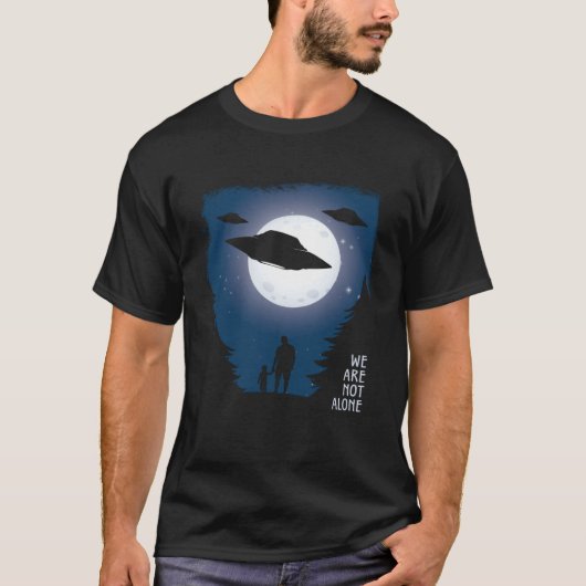 Alien Abduction UFO We Are Not Alone Tシャツ (正面)