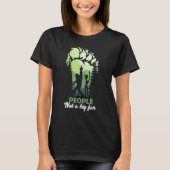 Alien Big Foot Footprint Forest People not a big f Tシャツ (正面)