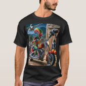 Alien Biker in a Futuristic World Tシャツ (正面)
