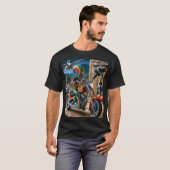 Alien Biker in a Futuristic World Tシャツ (正面フル)