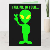 ALIEN BIRTHDAY FUNNY OVERSIZED CARDS カード (正面)