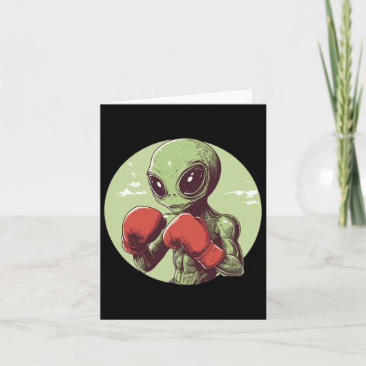 Alien Boxer Ready To Fight In Gloves  カード (正面)