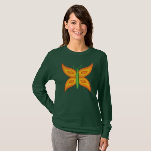 Alien Butterfly Long Sleeve T-Shirt Tシャツ (正面フル)