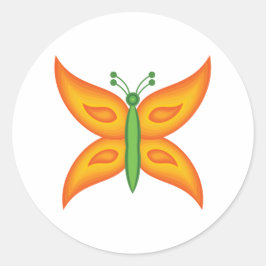 Alien Butterfly Sticker ラウンドシール