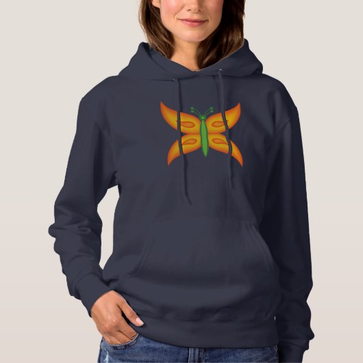 Alien Butterfly Women's Hoodie パーカ (正面)