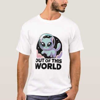 “Alien Cat Invasion – Quirky Cosmic Kitty for Cat  Tシャツ
