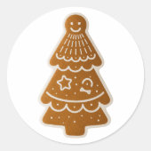 Alien Christmas Sticker 4 ラウンドシール (正面)