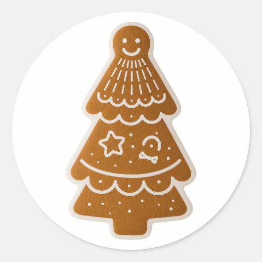 Alien Christmas Sticker 4 ラウンドシール (正面)