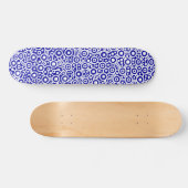 Alien Circuit - White on Deep Blue スケートボード (横)