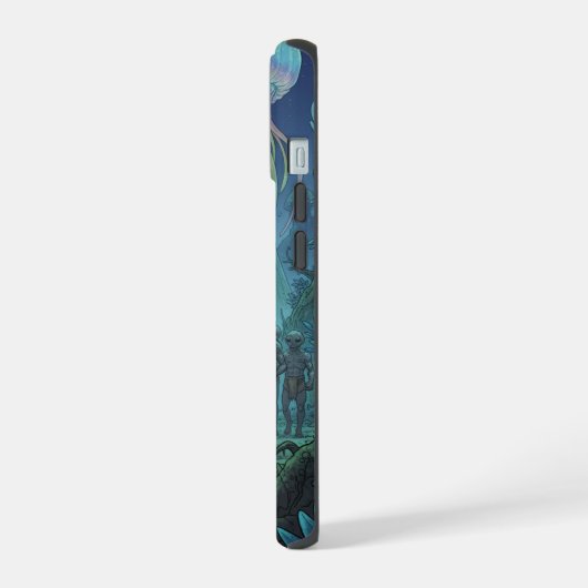 Alien Deep Sea Encounter iPhone 15ケース (左側面)