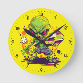 ALIEN DINKSTRIKTOR 3000 ピックルボール ラウンド壁時計