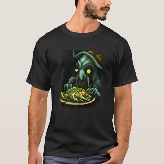 Alien Eating Tacos Extraterrestrial Taco Tシャツ (正面)