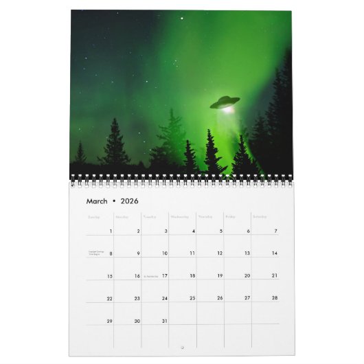 Alien Encounters 2022 Calendar カレンダー (3月 2026)