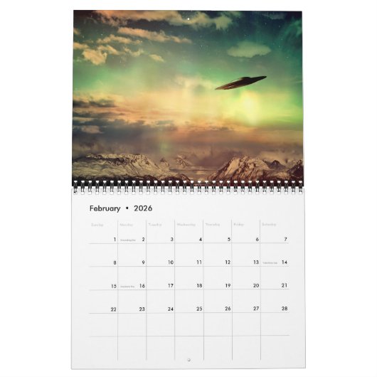 Alien Encounters 2022 Calendar カレンダー (2月 2026)
