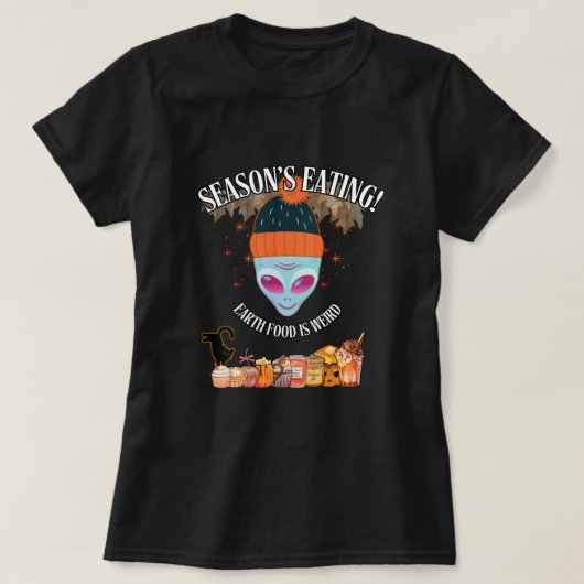 👽 Alien Fall Feast T-Shirt  Tシャツ (デザイン正面)