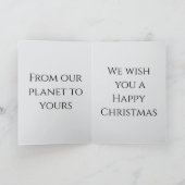 Alien Family Christmas Holiday Portrait カード (内部)