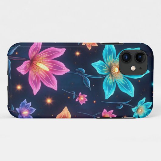 Alien Floral Galaxy iPhone/iPad Case Case-Mate iPhoneケース (裏面(横))