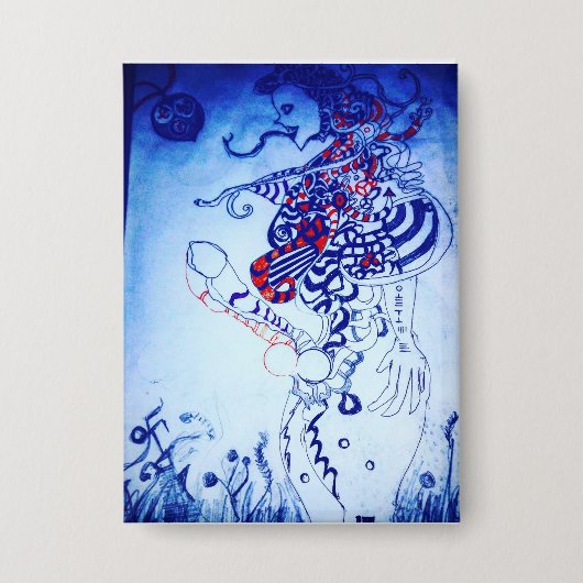 alien for real  缶バッジ (正面)