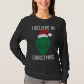 Alien Funny Ugly Christmas Sweater Party Tシャツ (正面)