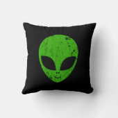 alien green head ufo science fiction extraterrestr クッション (裏面)