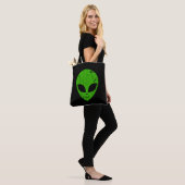 alien green head ufo science fiction extraterrestr トートバッグ (モデル)