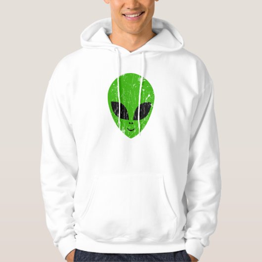 alien green head ufo science fiction extraterrestr パーカ (正面)