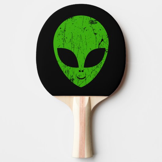alien green head ufo science fiction extraterrestr 卓球ラケット (正面)