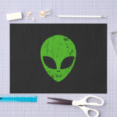 alien green head ufo science fiction extraterrestr 薄葉紙 (クラフト)