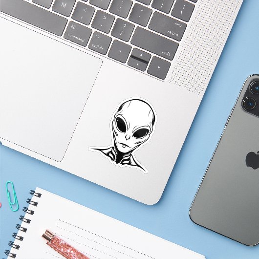 Alien Head シール (ノートパソコンとiPhone)
