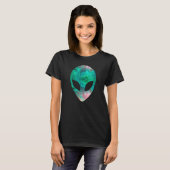 Alien Head Cool Aliens Are Real UFO Alien Abductio Tシャツ (正面フル)