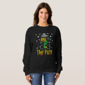 Alien Head Eating Pizza UFO Extraterrestrial Ficti スウェットシャツ (正面フル)