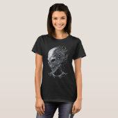 Alien Head Extraterrestrial UFO Glitch Alien Face Tシャツ (正面フル)