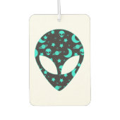 Alien Head Space Pattern Design カーエアーフレッシュナー (正面)