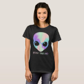 Alien Head Stay Weird Alien Space Loving Kids Tシャツ (正面フル)