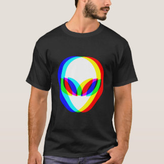 Alien Head Trippy Vaporwave Techno Rave Edm Music  Tシャツ