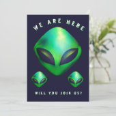 Alien Heads 40th Birthday Party 招待状 (スタンド正面)